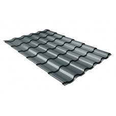 Металлочерепица кредо 0,5 Satin Matt RAL 7016 антрацитово-серый