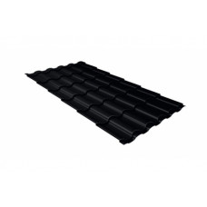 Металлочерепица кредо 0,5 Satin Matt RAL 9005 черный