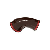Угол желоба составной 90-150 град.Классика 120 ПВХ Grand Line коричневый (RR 32)