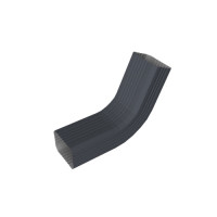 Колено стока гофрированное Vortex Lite 76х102 мм PE RAL 7024 мокрый асфальт