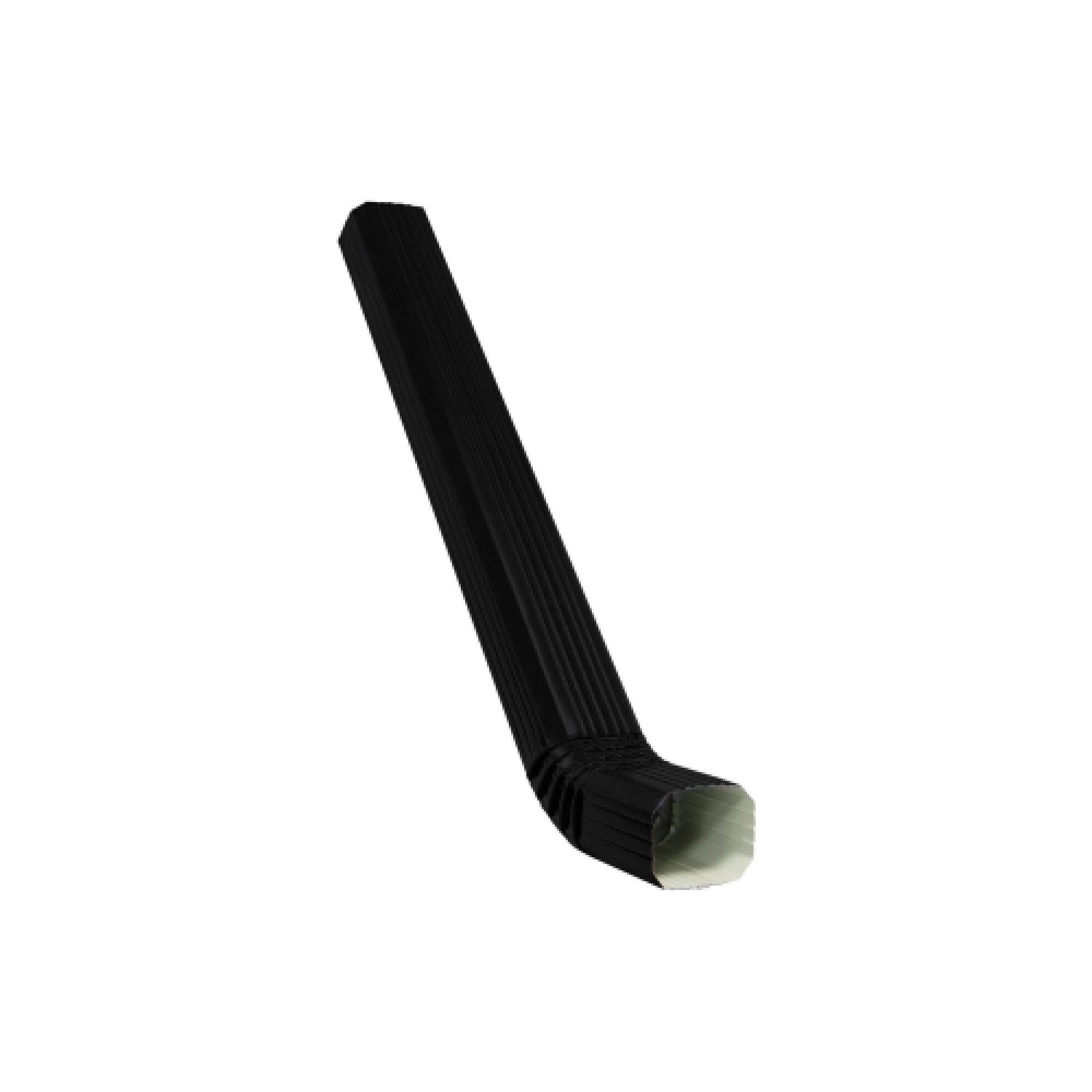 Труба прямоугольная с коленом Vortex Matt 1м RAL 9005