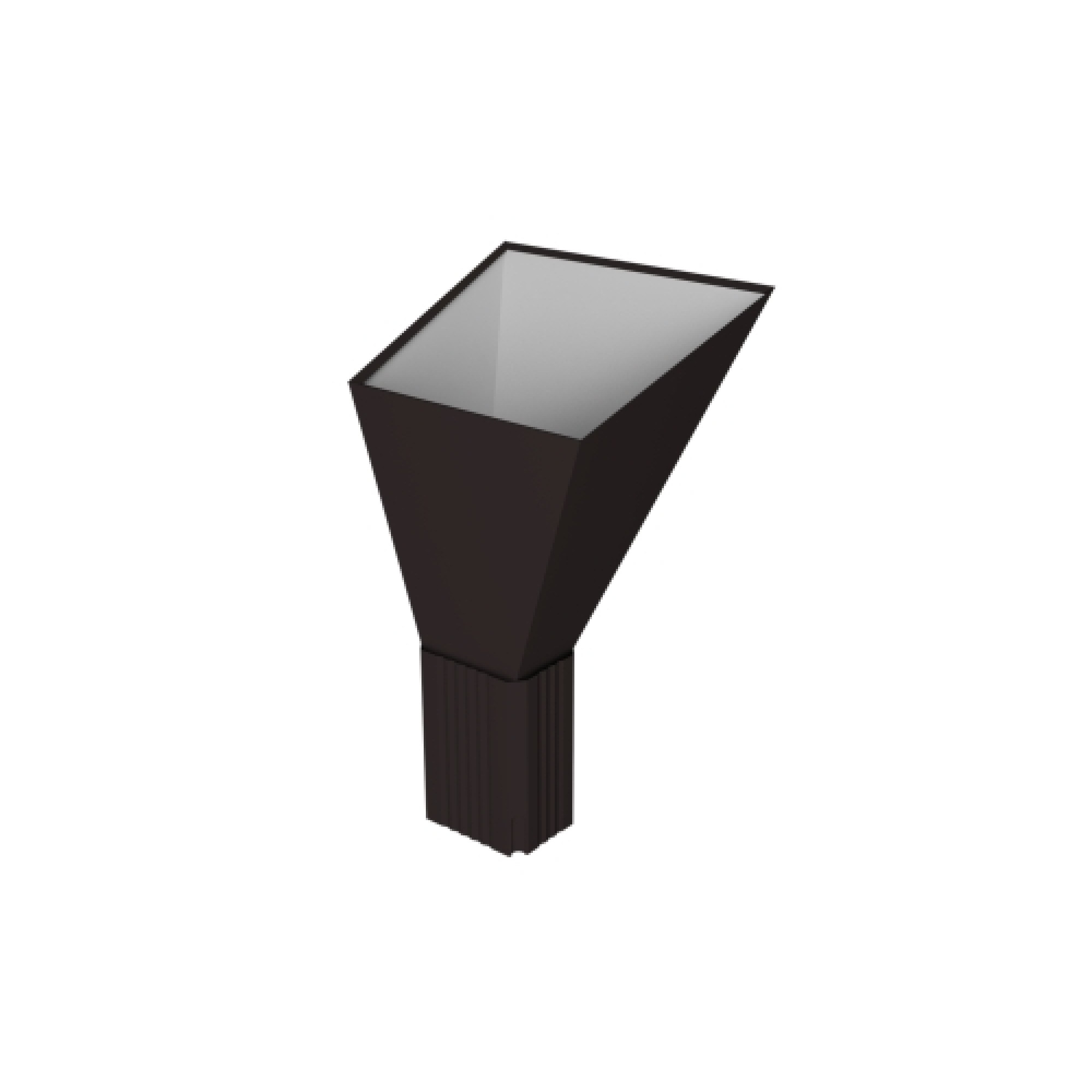 Воронка водосборная прямоугольная Vortex Lite Matt RAL 9005 черный