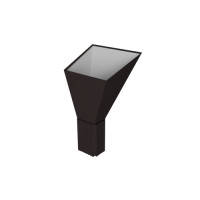 Воронка водосборная прямоугольная Vortex Lite Matt RAL 9005 черный