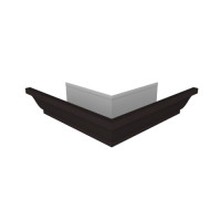 Угол желоба со сварным швом внеш.Vortex Lite Matt 130мм 9005 черный
