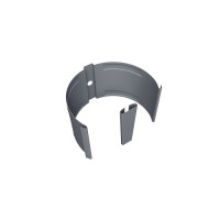 Крепление трубы круглой Ø90 на кирпич Vortex Mix PE RAL 7024 мокрый асфальт