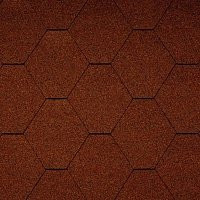 Однослойная гибкая черепица Икопал Плано Натур красная