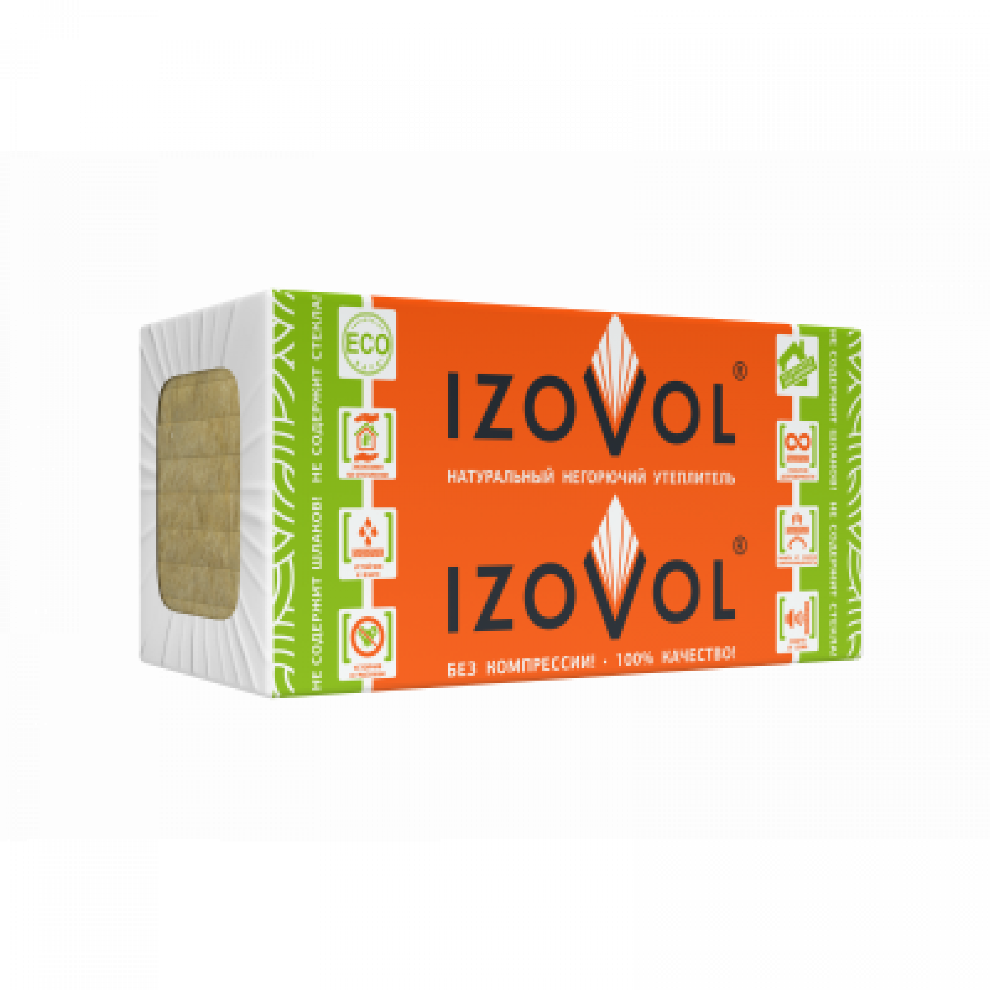 Утеплитель IZOVOL Ст-50, 1200Х600Х100 мм, (4 плит, 2,88 кв.м)