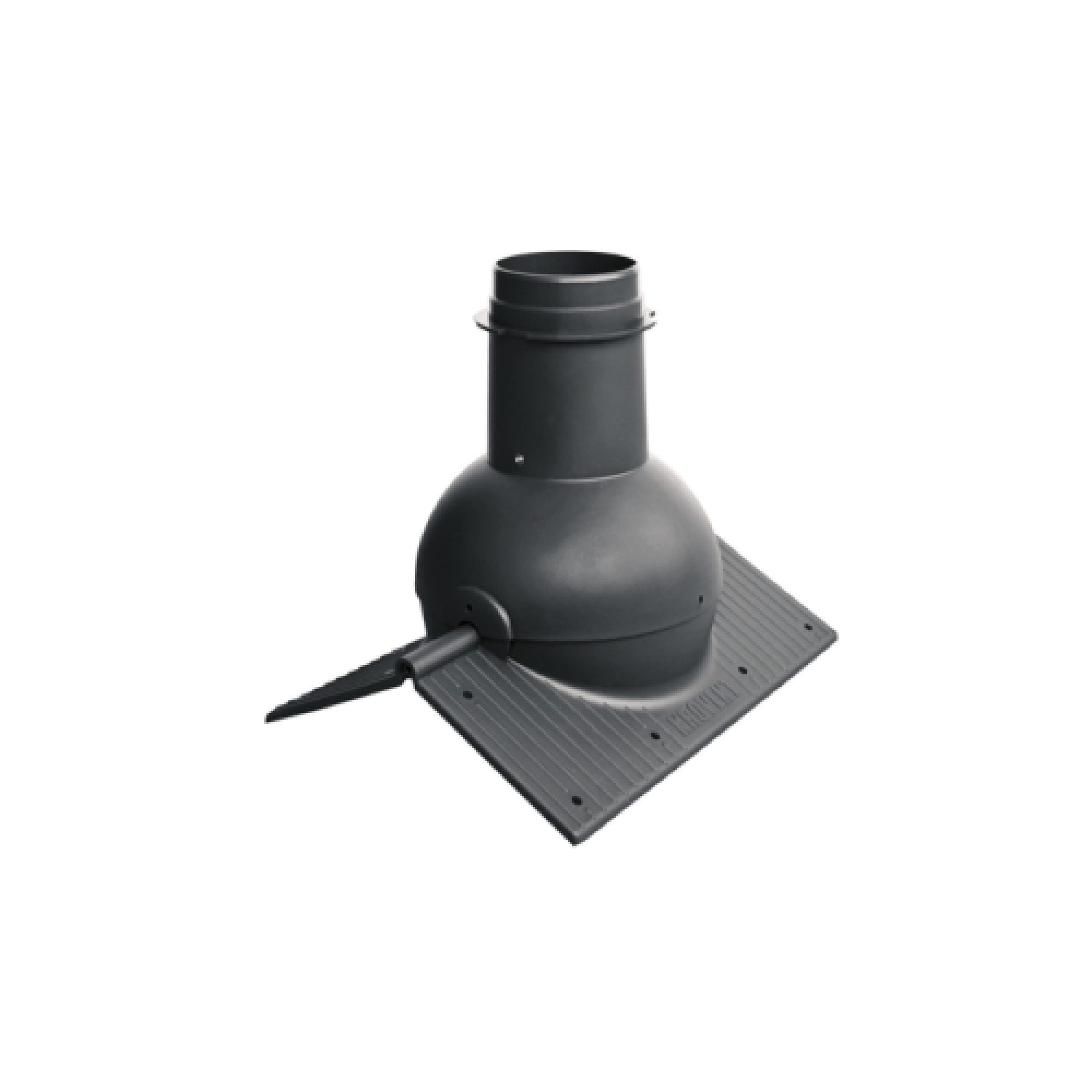 Выход канализации коньковый Krovent Pipe-cone черный