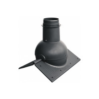 Коньковый элемент Krovent Pipe-Cone черный