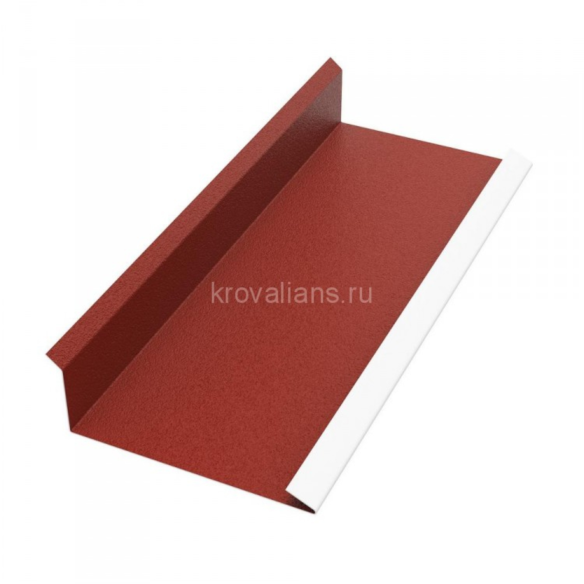 Торцевая планка внутренняя  35х118х2000мм PE Matt 0,5мм Zn140  RAL8019