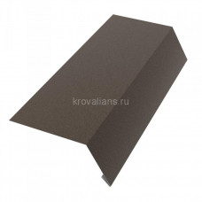 Карнизная планка 100х60х2000мм GreenCoat Mica BT 0,5мм RAL8019 Matt