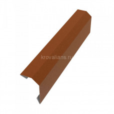 Пристенная планка в штробу 20х50х20х2000мм PE Matt 0,5мм Zn140  RAL8019
