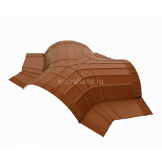 Y-тройник конька полукруглого  R90мм PE Super Matt 0,45 мм Zn140 RR32