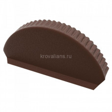 Заглушка к коньку полукруглому R120мм торцевая GreenCoat Crown BT 0,5мм RAL8017