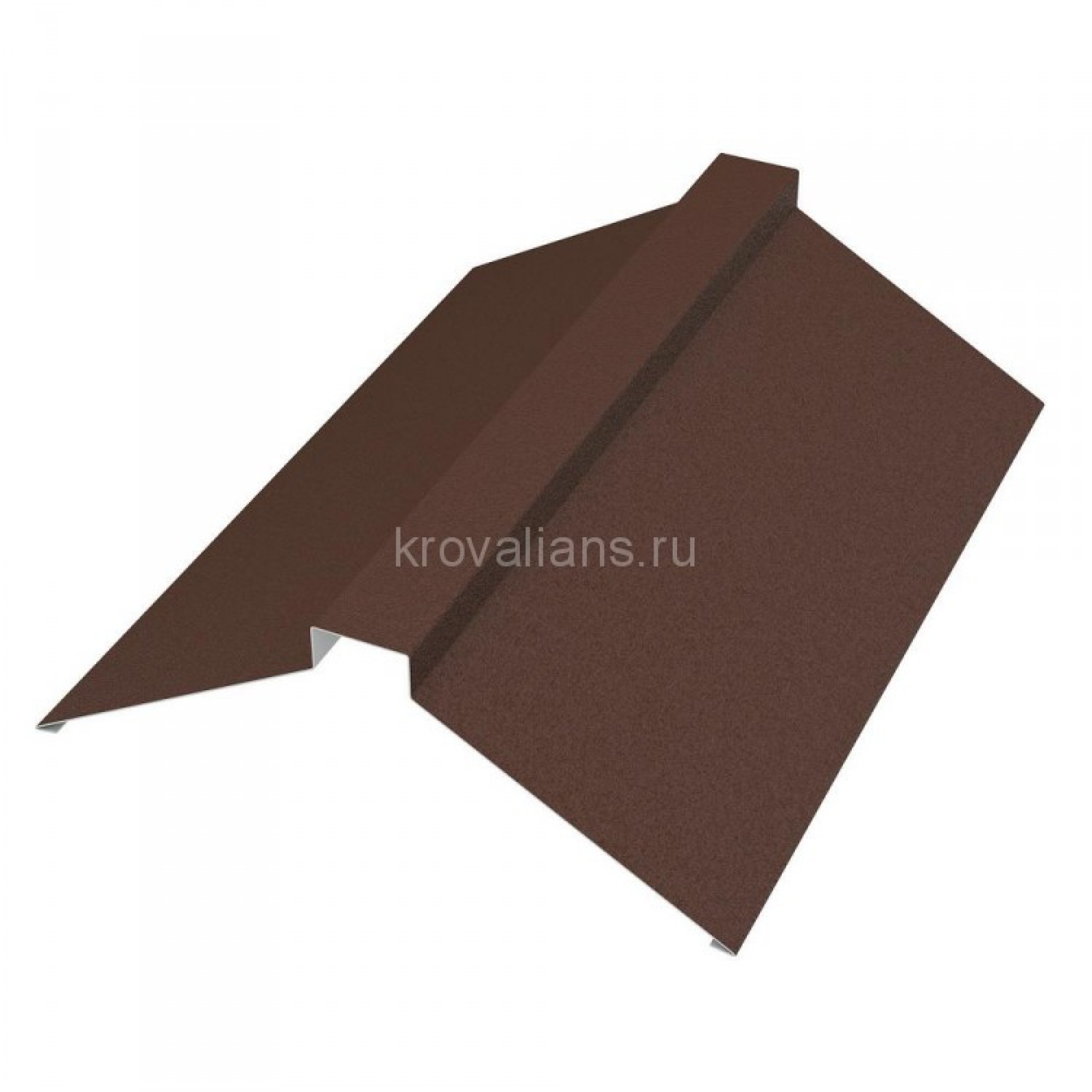 Конёк плоский 116х30х116х2000 мм Crown BT Matt 0,5мм RAL8017
