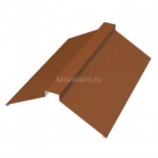 Конёк плоский 116х30х116х2000 мм PE Matt 0,5мм Zn140  RAL8019