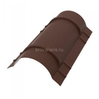 Конёк полукруглый  R120мм 1970мм GreenCoat Crown BT 0,5мм RAL8017