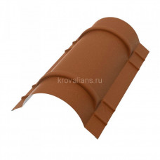 Конёк полукруглый  R120мм 1970мм GreenCoat Crown BT 0,5мм RR750