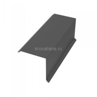 Торцевая планка сложная 140х40хх85х2000мм PE Rooftop Matt 0,5 мм Zn180 RAL8017