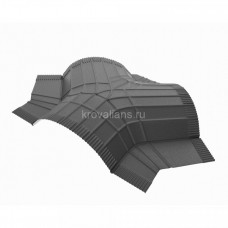 Y-тройник конька полукруглого  R120мм GreenCoat Pural BT Matt  0,6 RR23 Matt