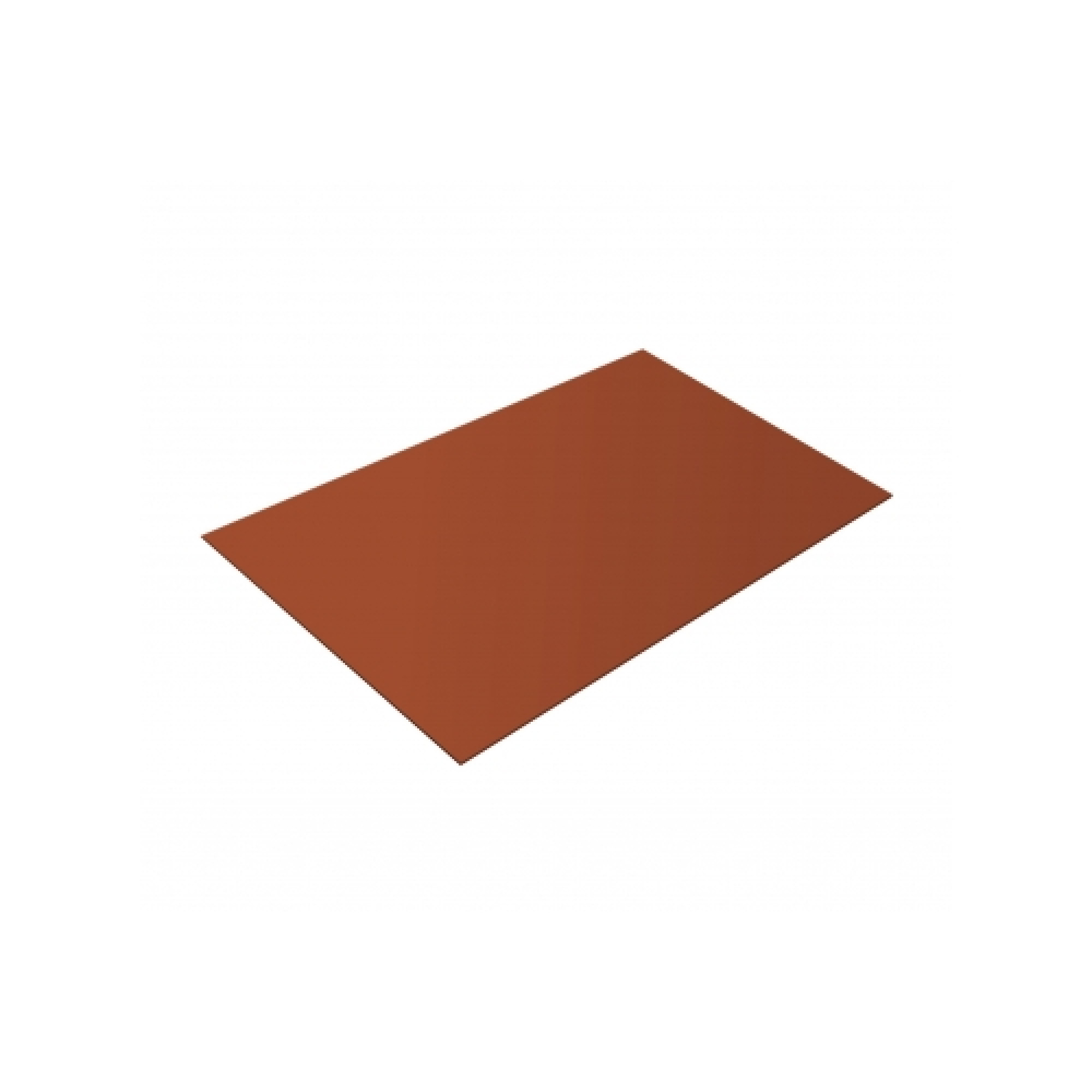 Плоский лист 0,5 Satin с пленкой RAL 8004 терракота
