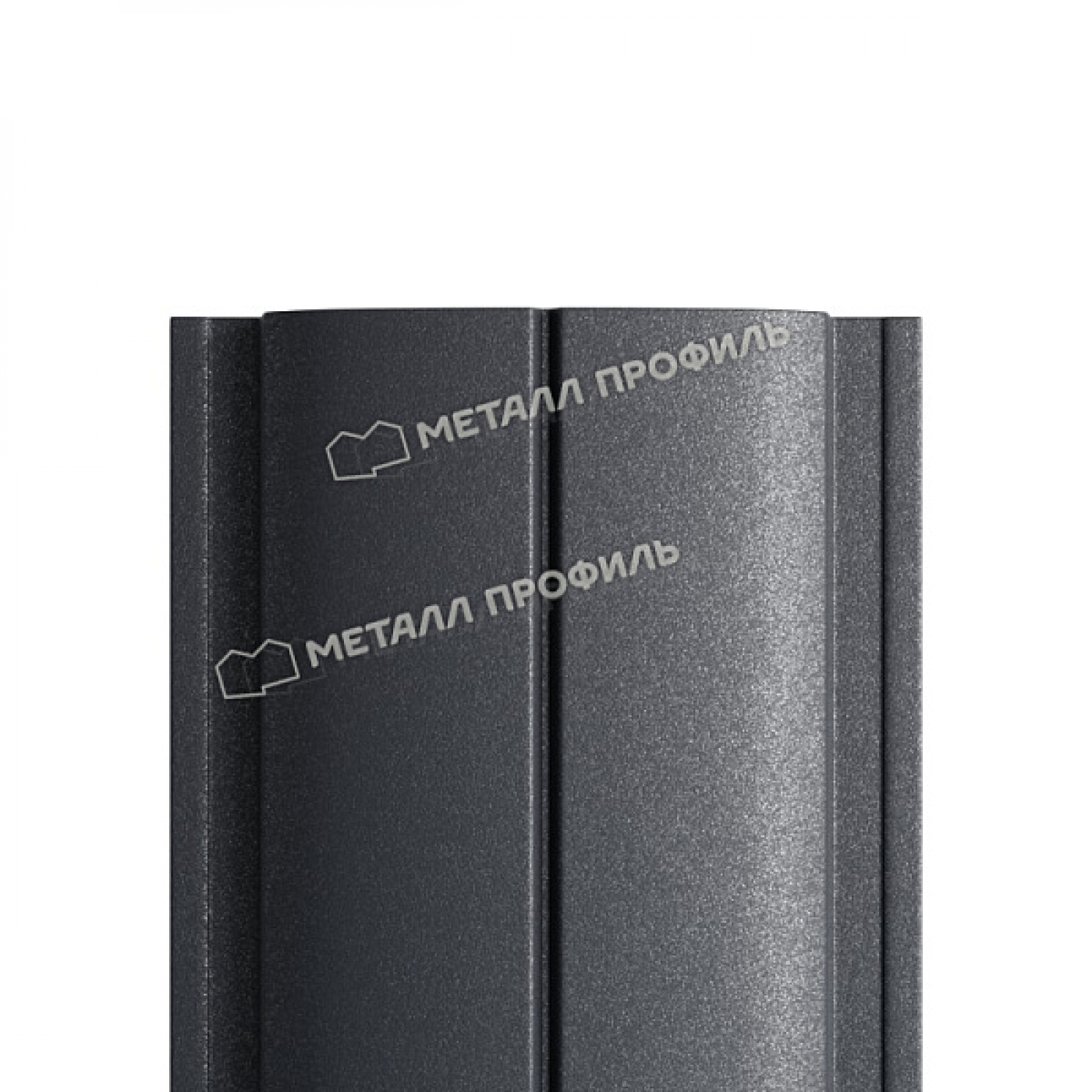 Штакетник металлический МЕТАЛЛ ПРОФИЛЬ ELLIPSE-T 19х126 (VALORI-20-Grey-0.5)