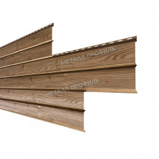 Сайдинг МЕТАЛЛ ПРОФИЛЬ Lбрус-XL-Н-14х335 (ECOSTEEL_T-01-Кедр-0.5)