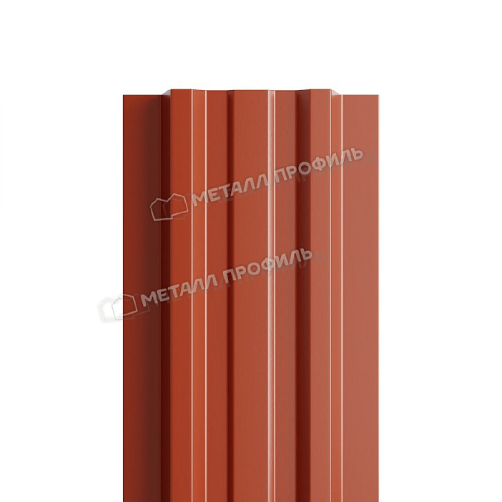 Штакетник металлический МЕТАЛЛ ПРОФИЛЬ LАNE-T 16,5х99 NormanMP (ПЭ-01-8004-0.5)