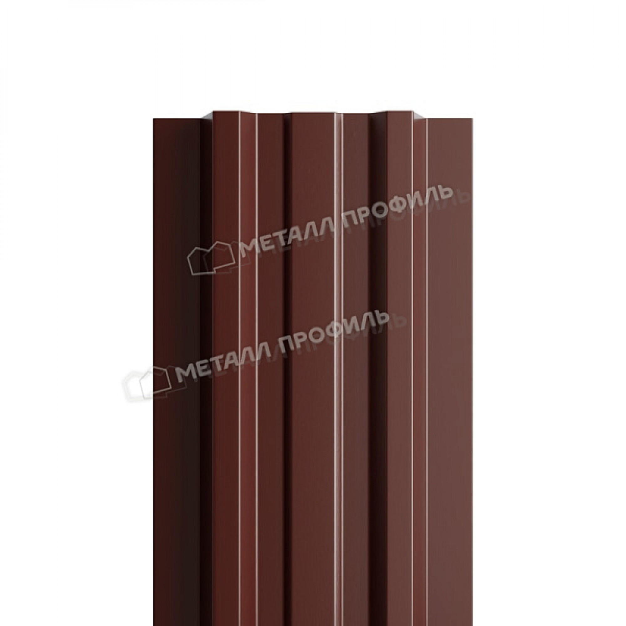 Штакетник металлический МЕТАЛЛ ПРОФИЛЬ LАNE-T 16,5х99 NormanMP (ПЭ-01-8017-0.5)