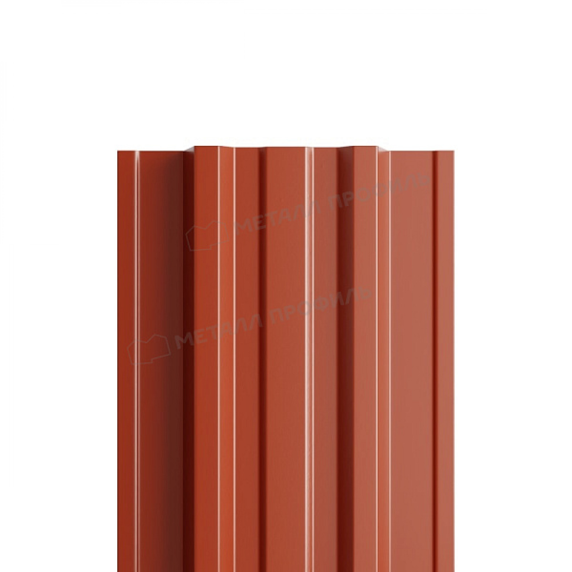 Штакетник металлический МЕТАЛЛ ПРОФИЛЬ TRAPEZE-T 16,5х118 NormanMP (ПЭ-01-8004-0.5)
