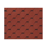 RoofShield черепица Фемили Лайт Стандарт (3м2) Красный с оттенением