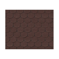 RoofShield черепица Фемили Лайт Готик (3м2) Коричневый с оттенением