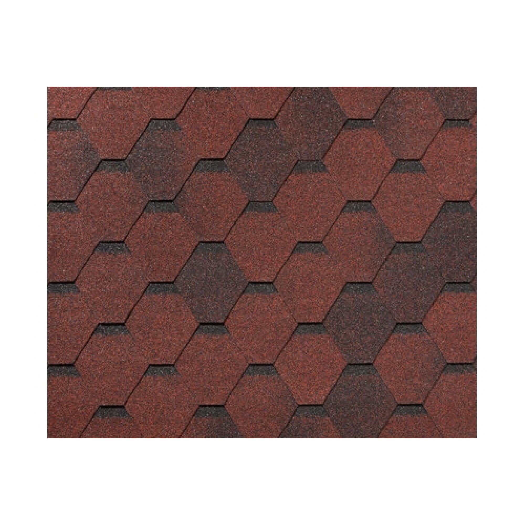 RoofShield черепица Фемили Эко Лайт Стандарт (3м2) Красный с оттенением