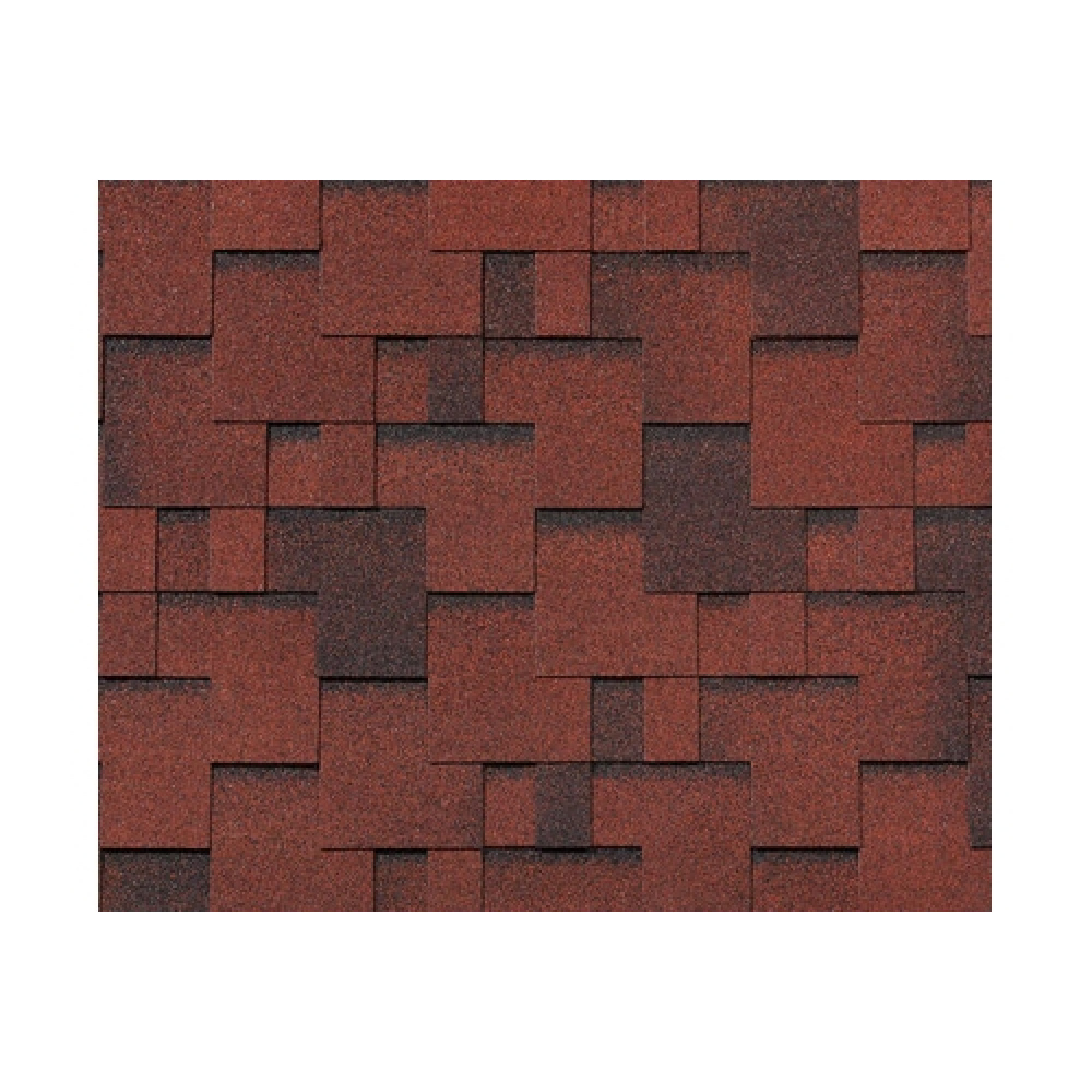 RoofShield черепица Фемили Эко Лайт Модерн (3м2) Красный с оттенением