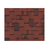 RoofShield черепица Фемили Эко Лайт Модерн (3м2) Красный с оттенением