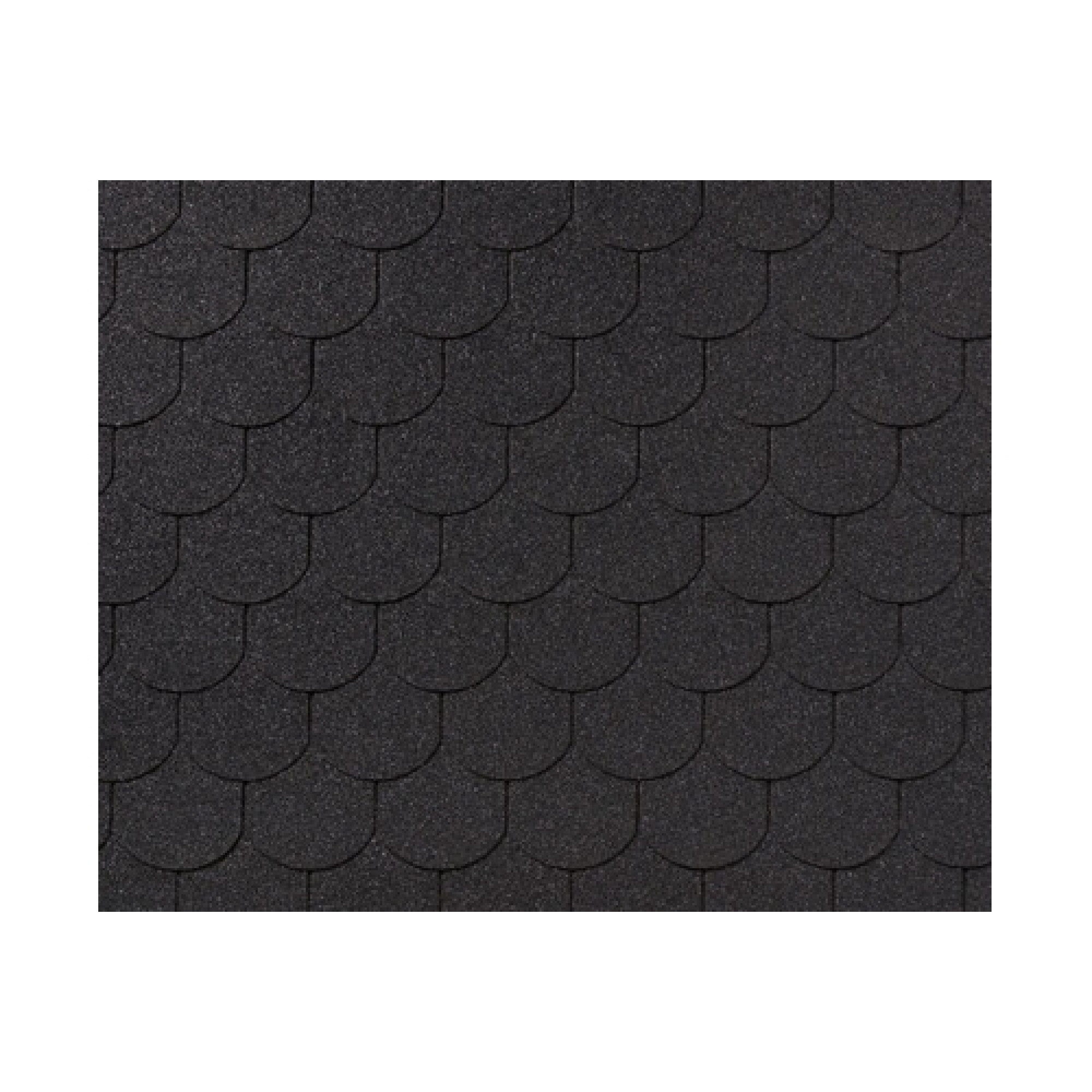 RoofShield черепица Фемили Эко Лайт Готик (3м2) Графитно-черный
