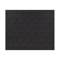 RoofShield черепица Фемили Эко Лайт Готик (3м2) Графитно-черный