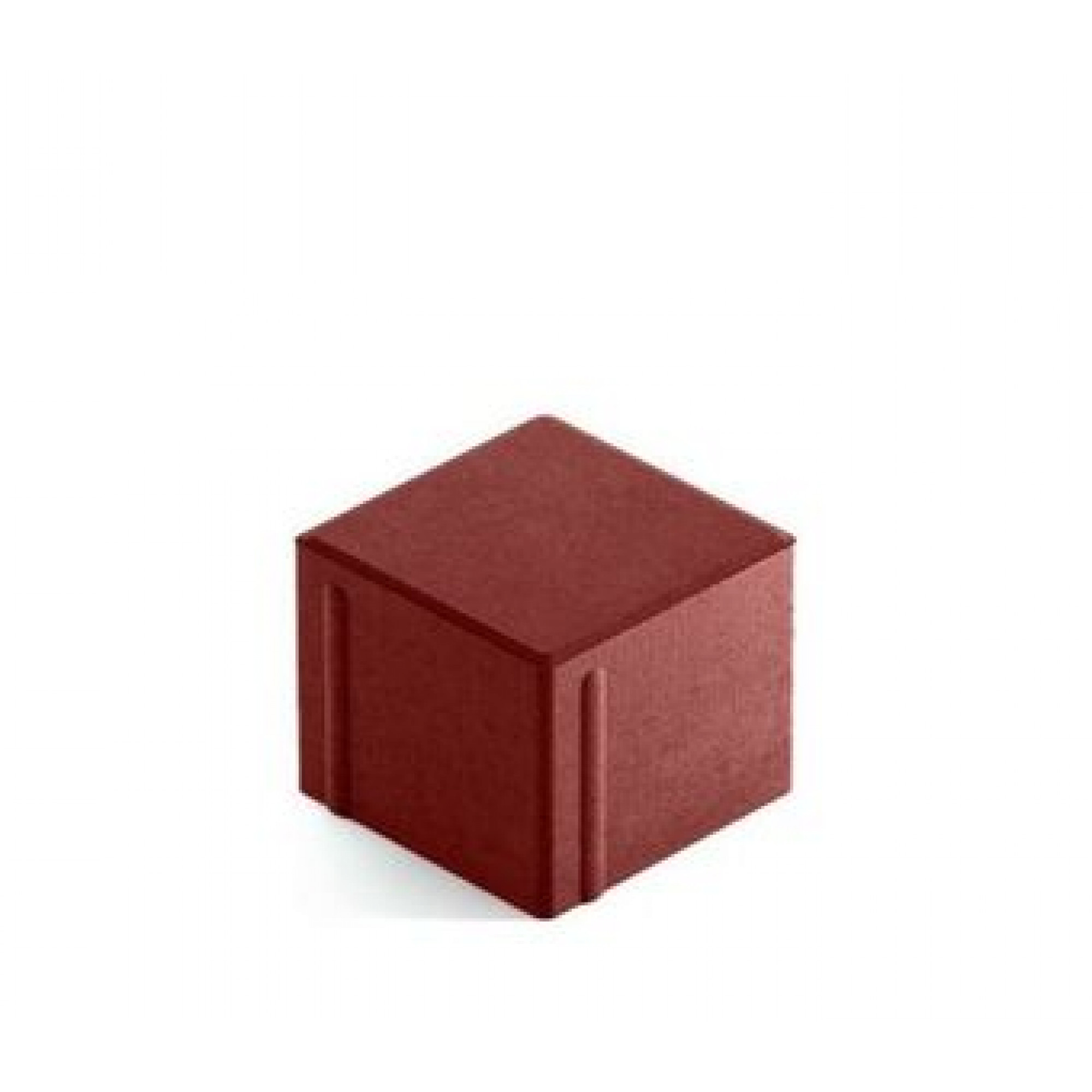 Тротуарная плитка Steingot Сити 80 из серого цемента с полным прокрасом квадрат красная 100х100х80 мм