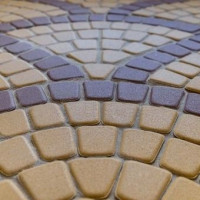 Тротуарная плитка Классика круговая Желтая
