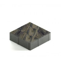 Тротуарная плитка Steingot Color Mix Stein Black Gold №16 квадрат 200х200х60 мм
