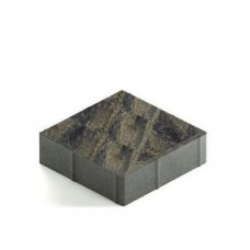 Тротуарная плитка Steingot Color Mix Stein Black Gold №16 квадрат 200х200х60 мм