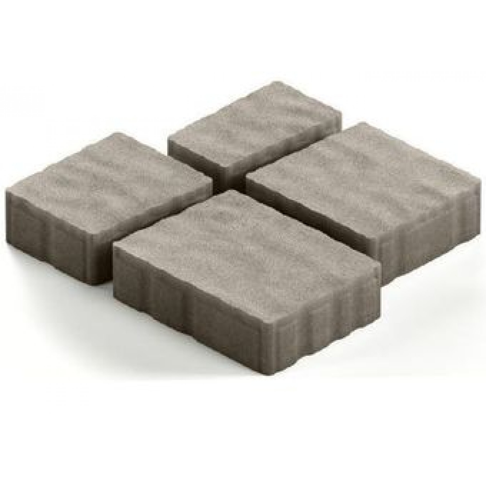 Тротуарная плитка Steingot Гранито из серого цемента с полным прокрасом серая мультиформат
