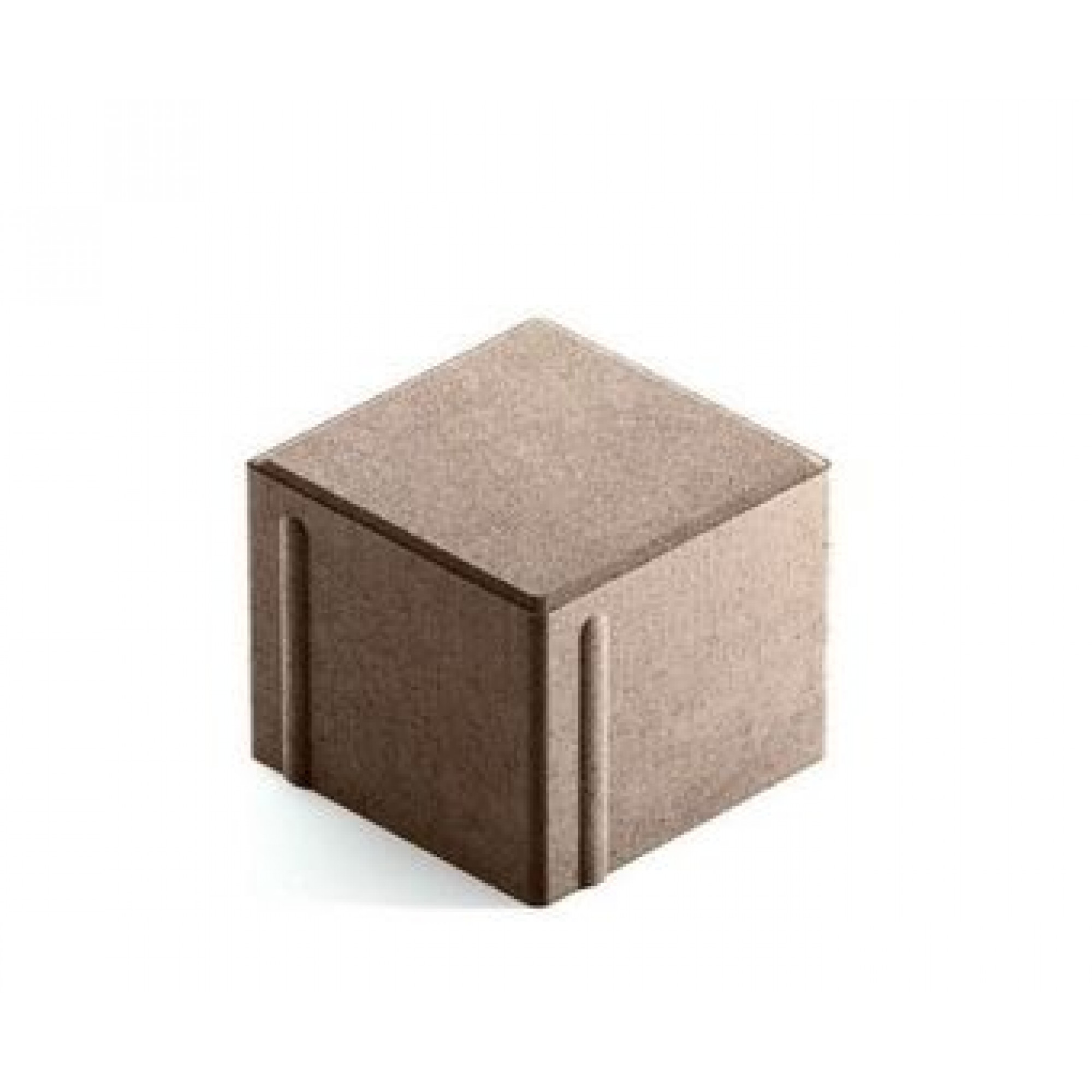 Тротуарная плитка Steingot Сити 80 из белого цемента с полным прокрасом квадрат светло-коричневая 100х100х80 мм