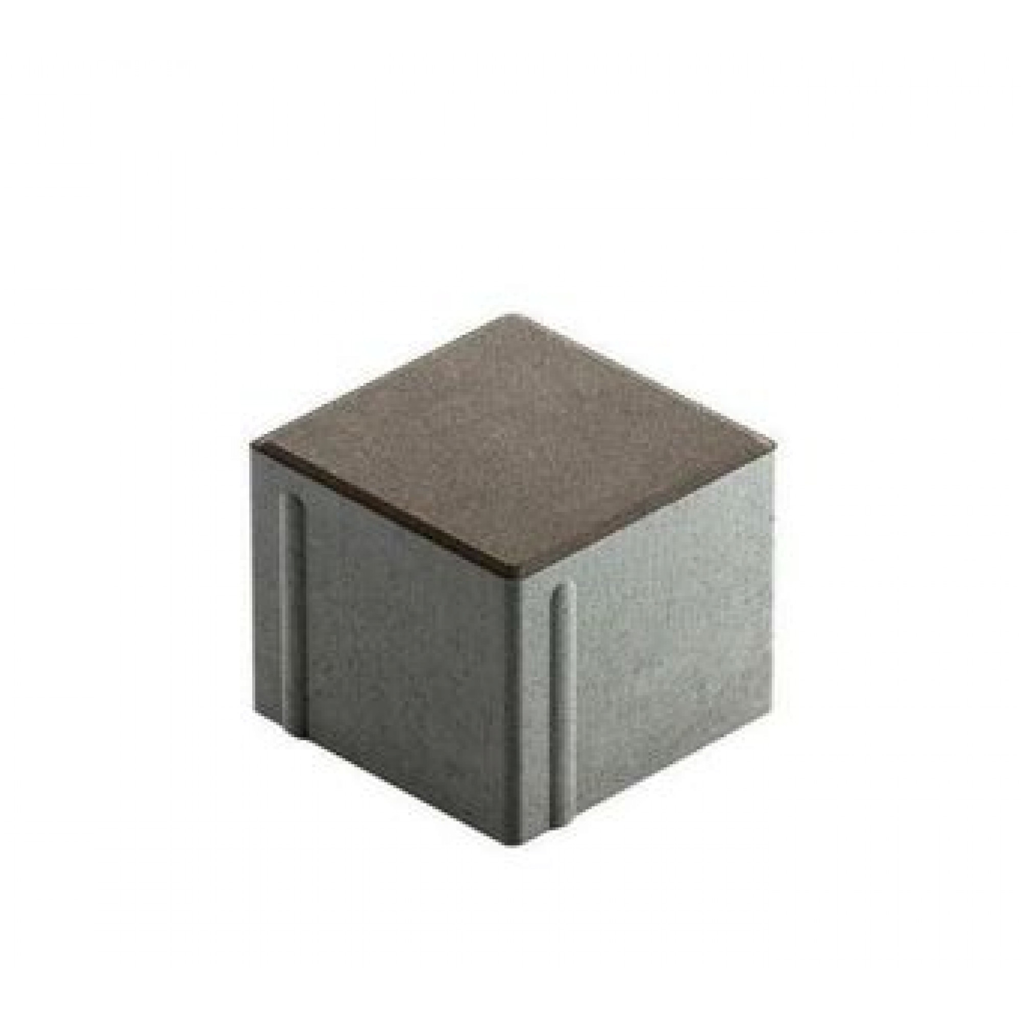Тротуарная плитка Steingot Сити 80 из серого цемента с частичным прокрасом квадрат темно-серая 100х100х80 мм