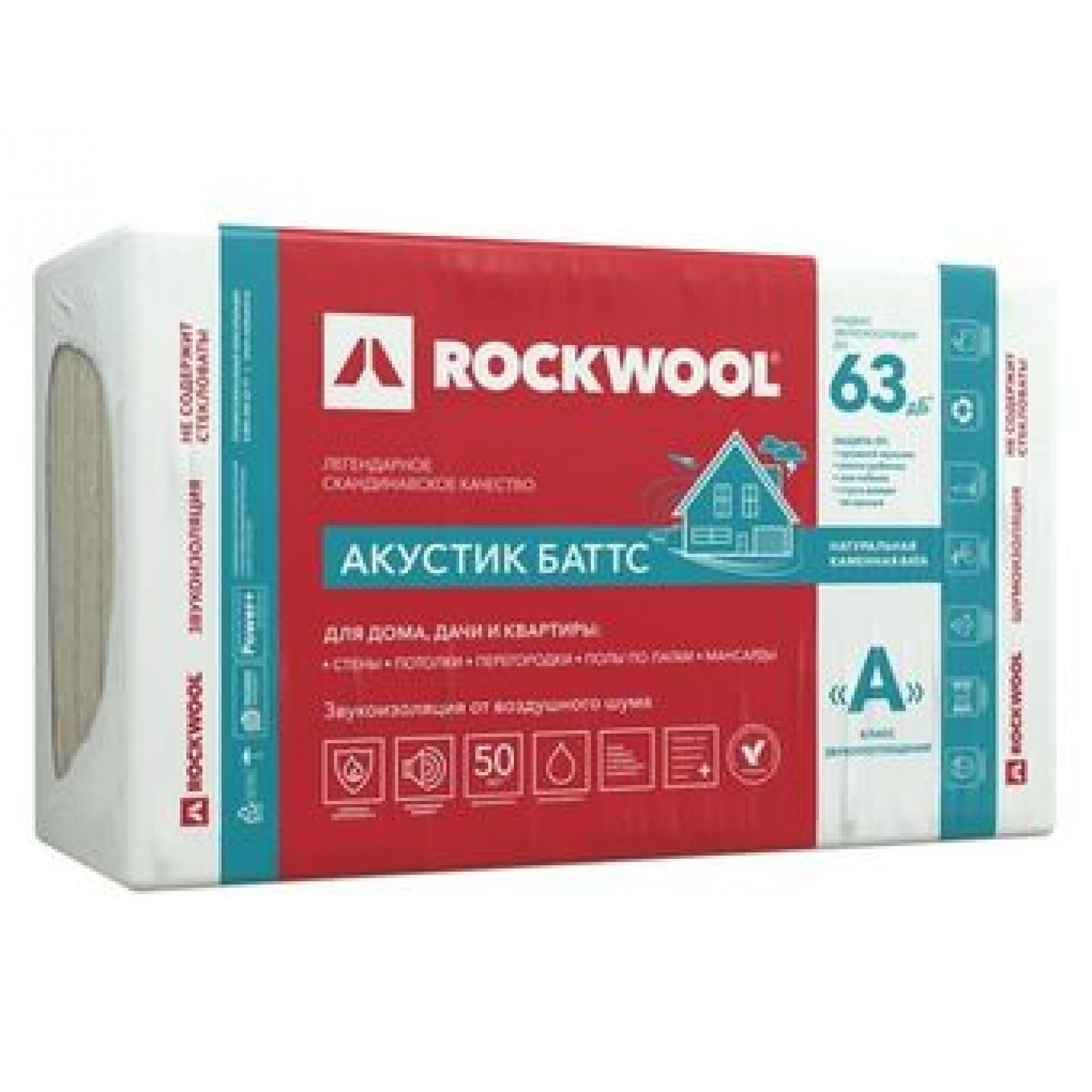 Базальтовая вата Rockwool Акустик Баттс 1000х600х50 мм