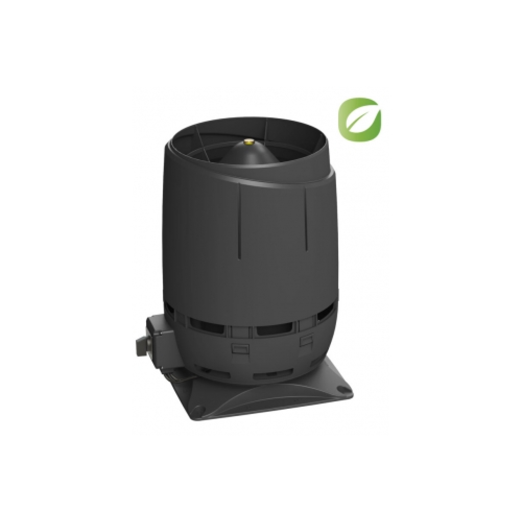 Вентилятор крышный FLOW ЕCo110S + основание 300х300 черный