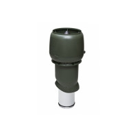 Выход вытяжки 160х225х500 ИЗ зеленый с колпаком