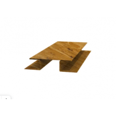 Планка стыковочная сложная Woodstock 75х3000 (ECOSTEEL_T-01-ЗолотойДуб-0.5)