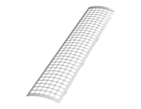 ТН ПВХ 125/82 мм, защитная решетка водосточного желоба 0,6 м, белый, шт.