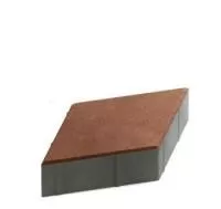 Тротуарная плитка Steingot Практик 60 из серого цемента с частичным прокрасом ромб коричневая 200х200х60 мм